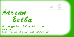 adrian belba business card